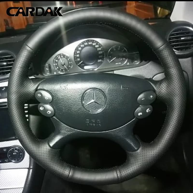Complete black leather car cover for Mercedes benz E350 W211 C209 C219 W463 R230 SL500 CLK350 2004-2008