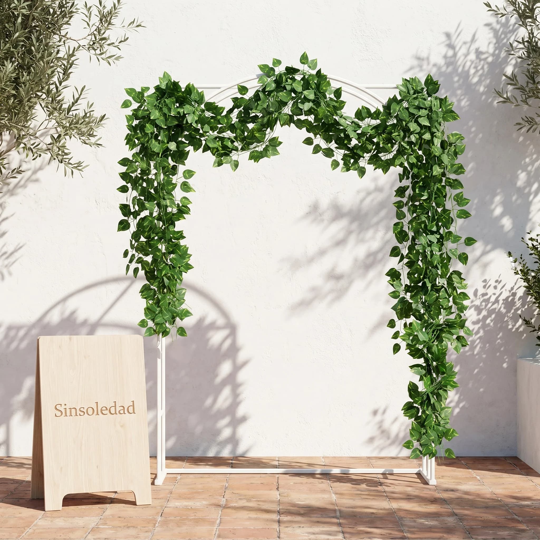 Confezione da 24 Pezzi, Ghirlanda di Foglie di Edera Finte da 57,6m/2267 Pollici, Piante Rampicanti Artificiali, Foglie Finte per Decorazioni Matrimoniali e Camere da Letto