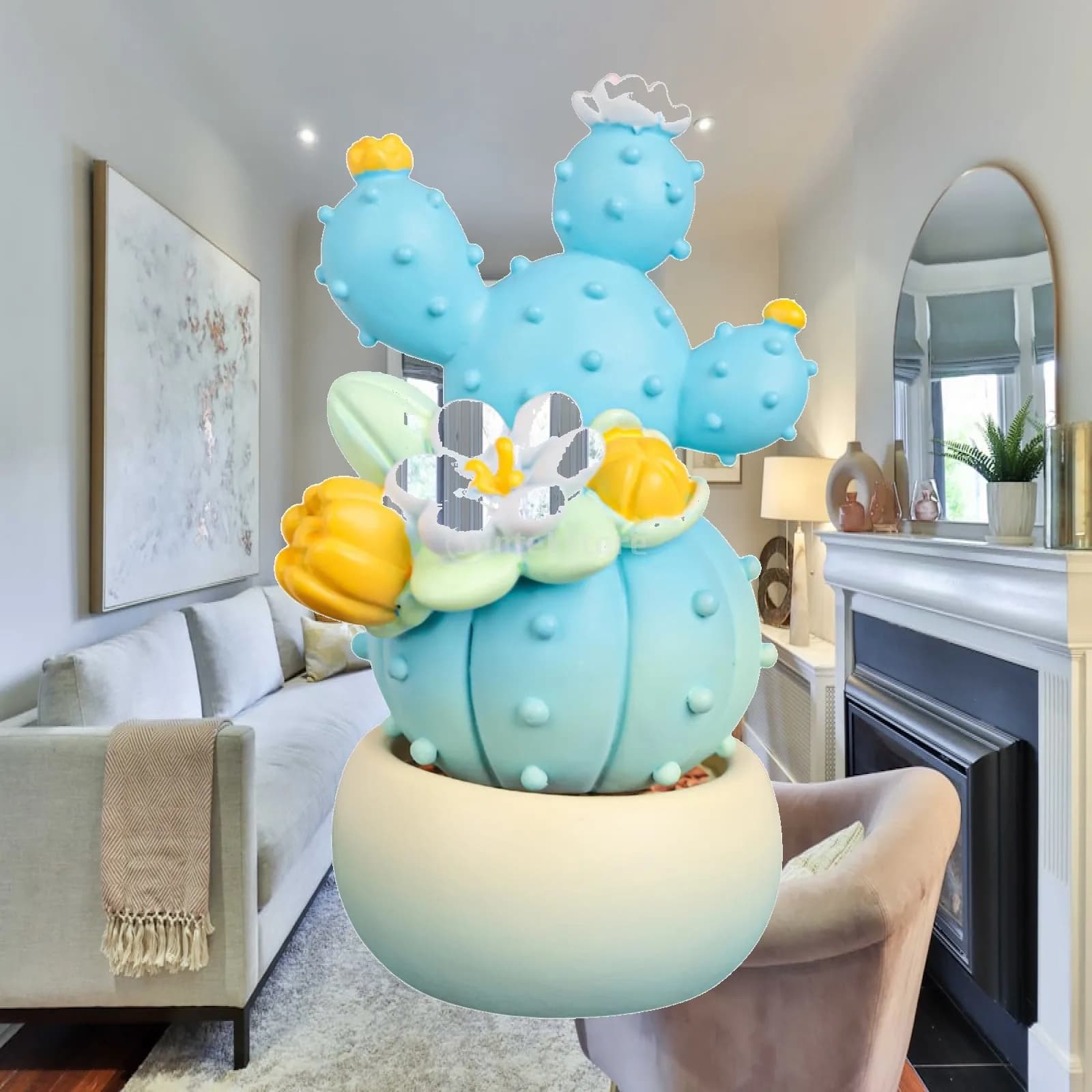 Potted Artificial Plants Decorative Figurine for Car Interior And Home