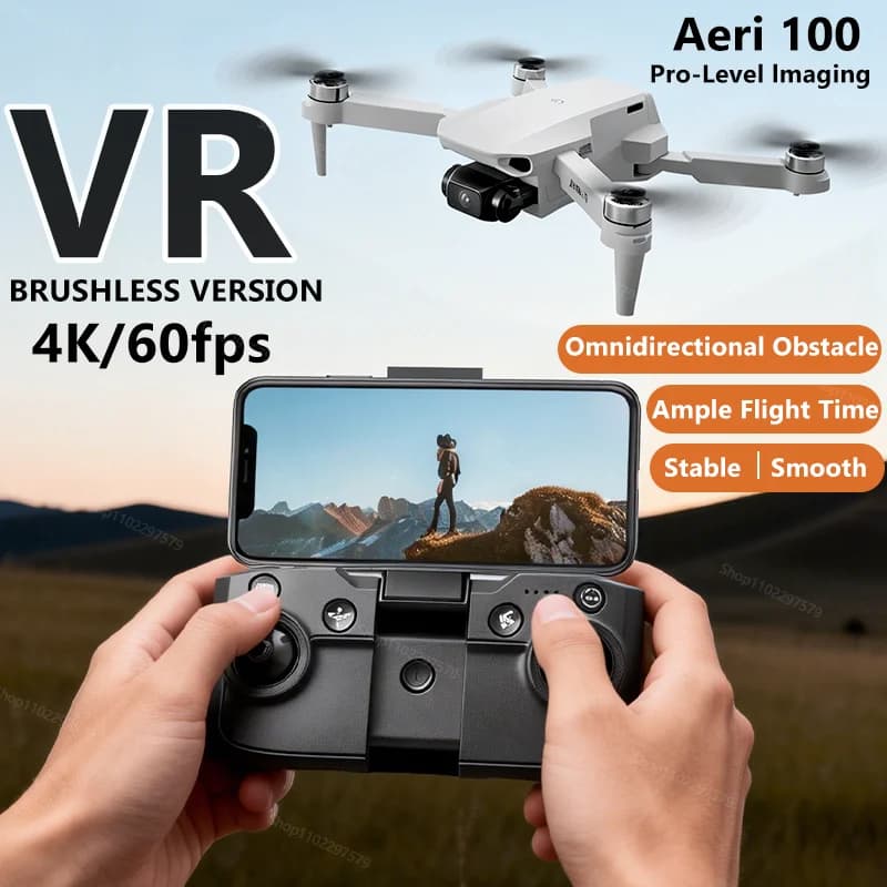Mini Drone 4k Professional Aeri 100 FPV With camera Auto Return UHD Camera 6-Axis Gimbal Wifi Remote Control RC Helicopters Toys