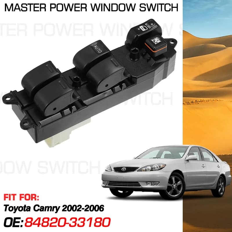Pulsante principale dell'interruttore di controllo del finestrino dell'auto per Toyota Camry 2002-2006 berlina 4 porte 18 pin 84820-33180 84820-42180 84820-33240