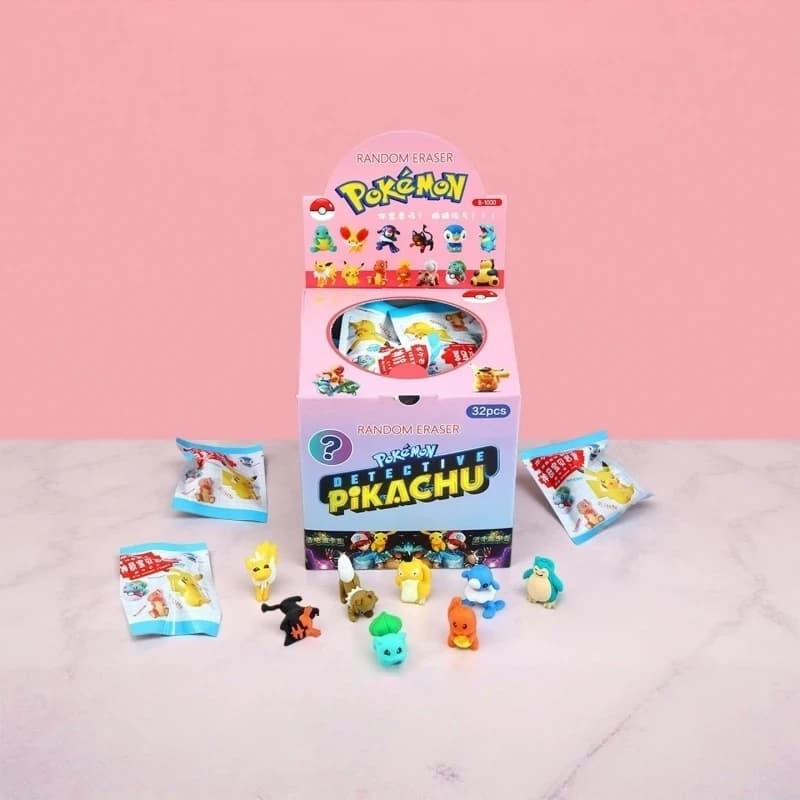 Gomma da Cancellare Pokemon Assemblabile, Modello Carino di Pikachu, Gomma Crayon Shin-chan, Cancelleria Sanrio Fai-da-Te, Giocattolo Educativo per Bambini, Regalo di Compleanno