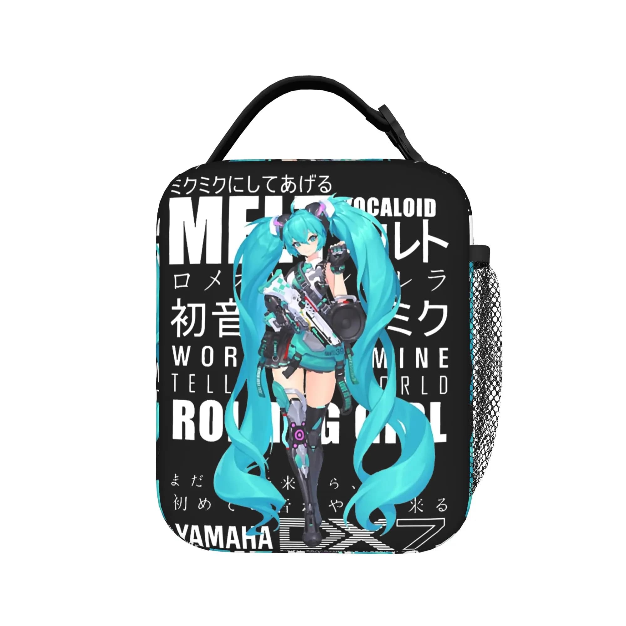 Borsa termica per il pranzo Hatsune Miku Soldier, borsa termica riutilizzabile, contenitore per il pranzo, borsa portatile per il pranzo, borse per la conservazione degli alimenti, ufficio