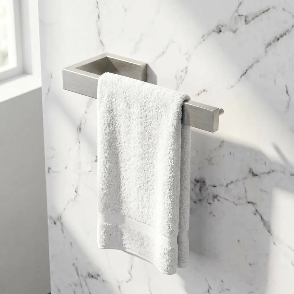 Stainless Steel Towel Rack Corrosion Resistant Silver Towel Bar Rust Resistant Wall Mounted Towel Holder Bathroom Kitchen