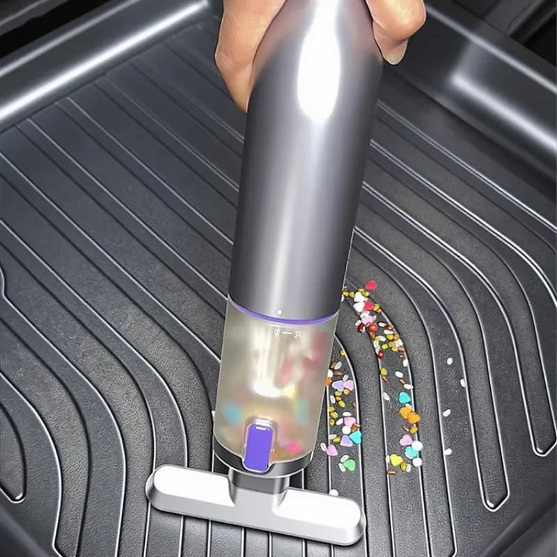 Airo Tomavor Mini Handheld Wireless Portable Battery-Powered Vacuum Cleaner with 5 Nozzles and 0.5-1L Capacity for Car Cleaning