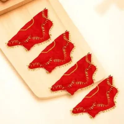 Set di 4 Fazzoletti Rossi Girevoli per Danza, Accessori per Spettacoli di Danza Cinese Yangko, Capodanno, Feste, Bar, Palcoscenico e Spettacoli Artistici