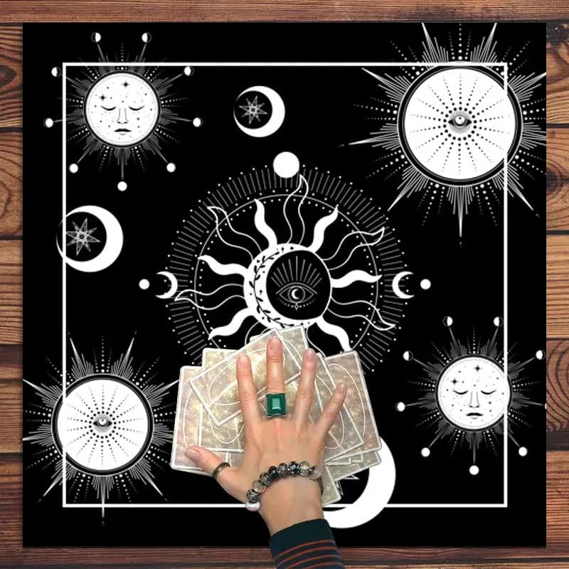 Tovaglia per tarocchi con croce celtica - Altare resistente, adatto per stregoneria, astrologia e lettura di carte oracolari, decorazione per la casa