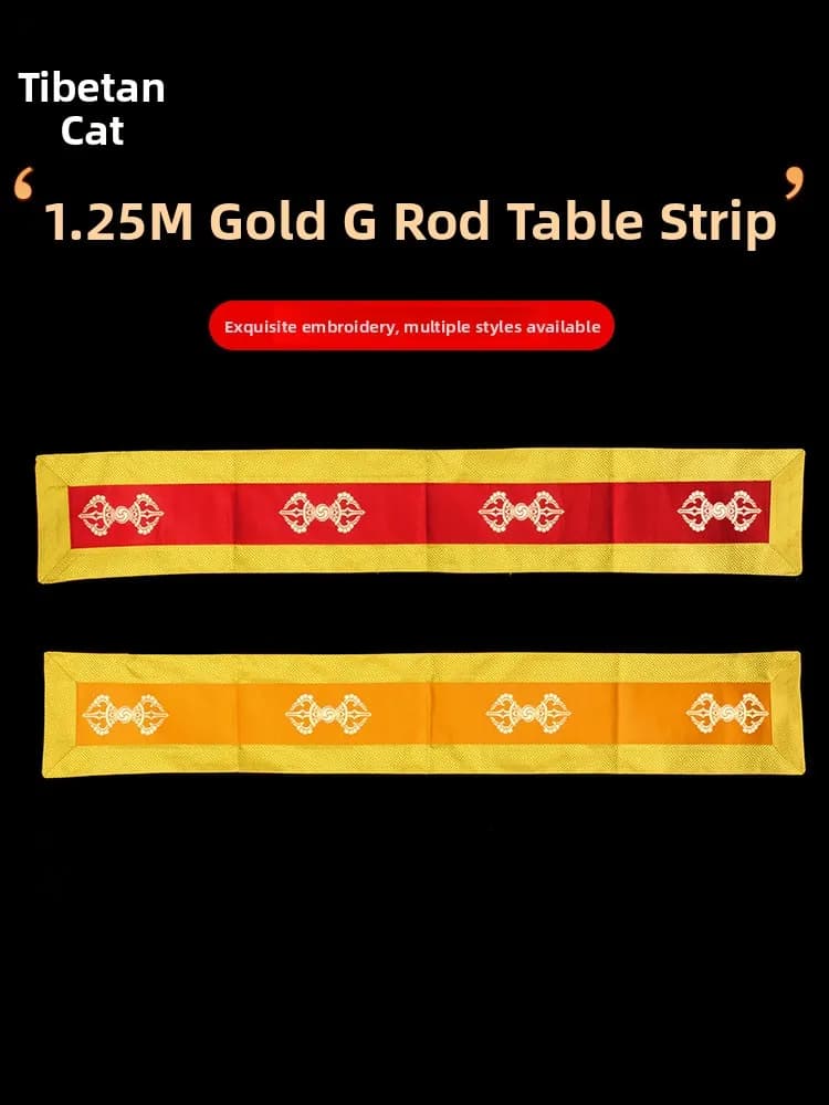 Nepal Sle Long Table Flag Cloth Pad Tibetan Ethnic Embroidery Bell Rod Pad Buddha l Incense Table Cloth Small Table Strip