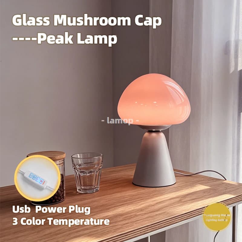 Hand Blown Murano Cove Mushroom Arch Shade Desk Lamp Enveloped Vault Outline Gentle Ambient Light French Creamy Cozy Style