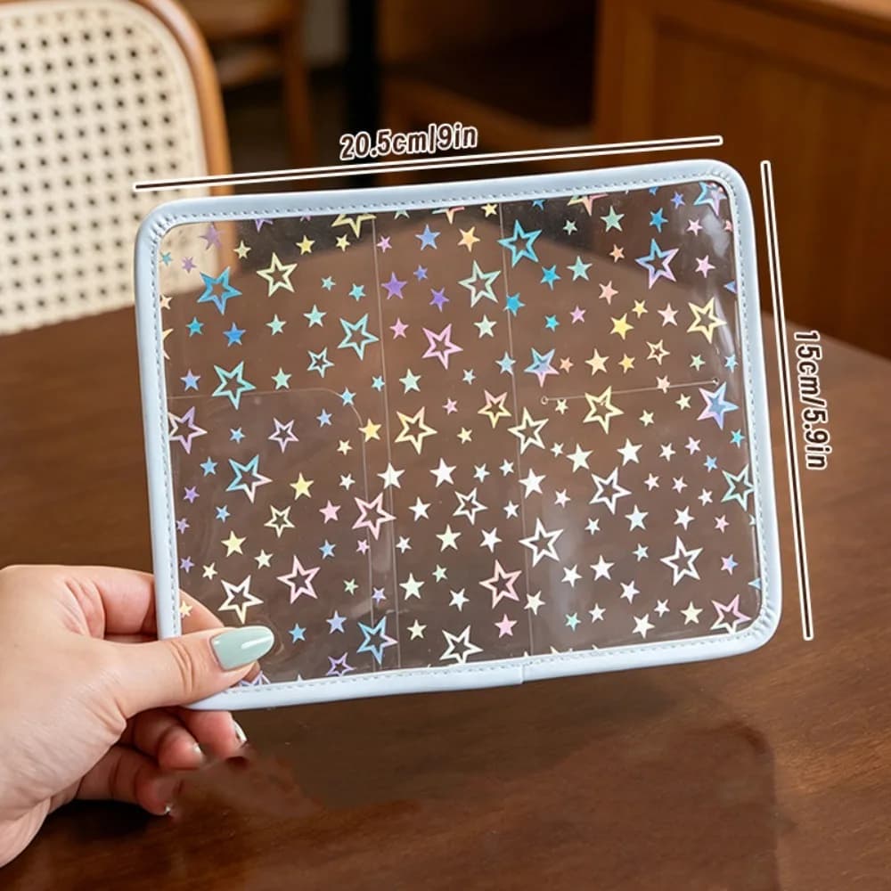 Portable Ultra-thin Card Holder Multifunctional Sparkling Star Design Passport Bag Lightweight Passport Holder Travel
