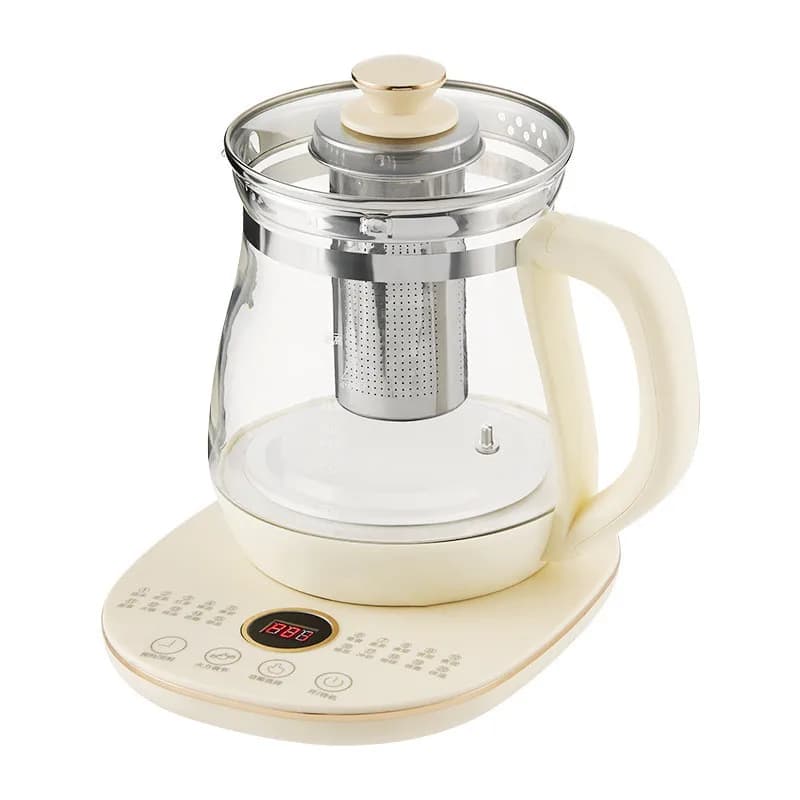 1.8L Multi-function Health Kettle Office Automatic Glass Flower Teapot Home Electric Kettle Temperature Control Tea Maker 800W