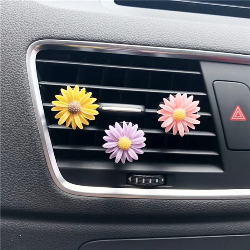 1pc Car Deodorant Flowers Vent Clip Perfume Daisy Diffuser Essential accessories for girls Deodorant Air perfume