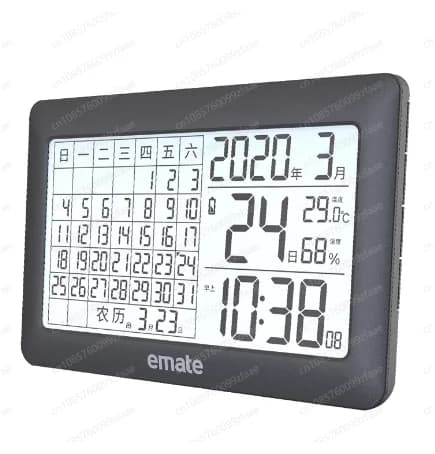 Sveglia radio digitale Misuratore snooze wireless Desktop elettronico intelligente Orologio da parete digitale con data di grandi dimensioni