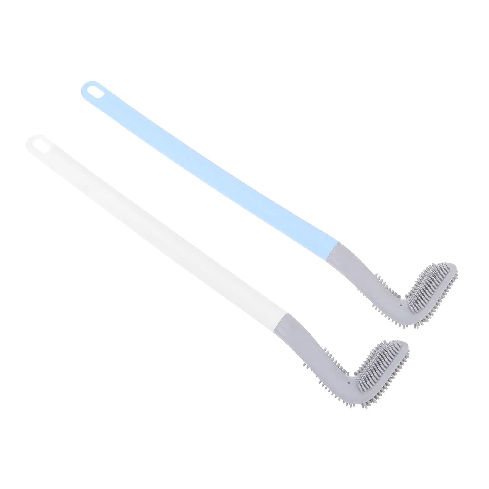 2 Pezzi Portascopino da Toilette Creativo con Manico Lungo, Strumento per la Pulizia del Bagno, Accessori per la Pulizia della Casa