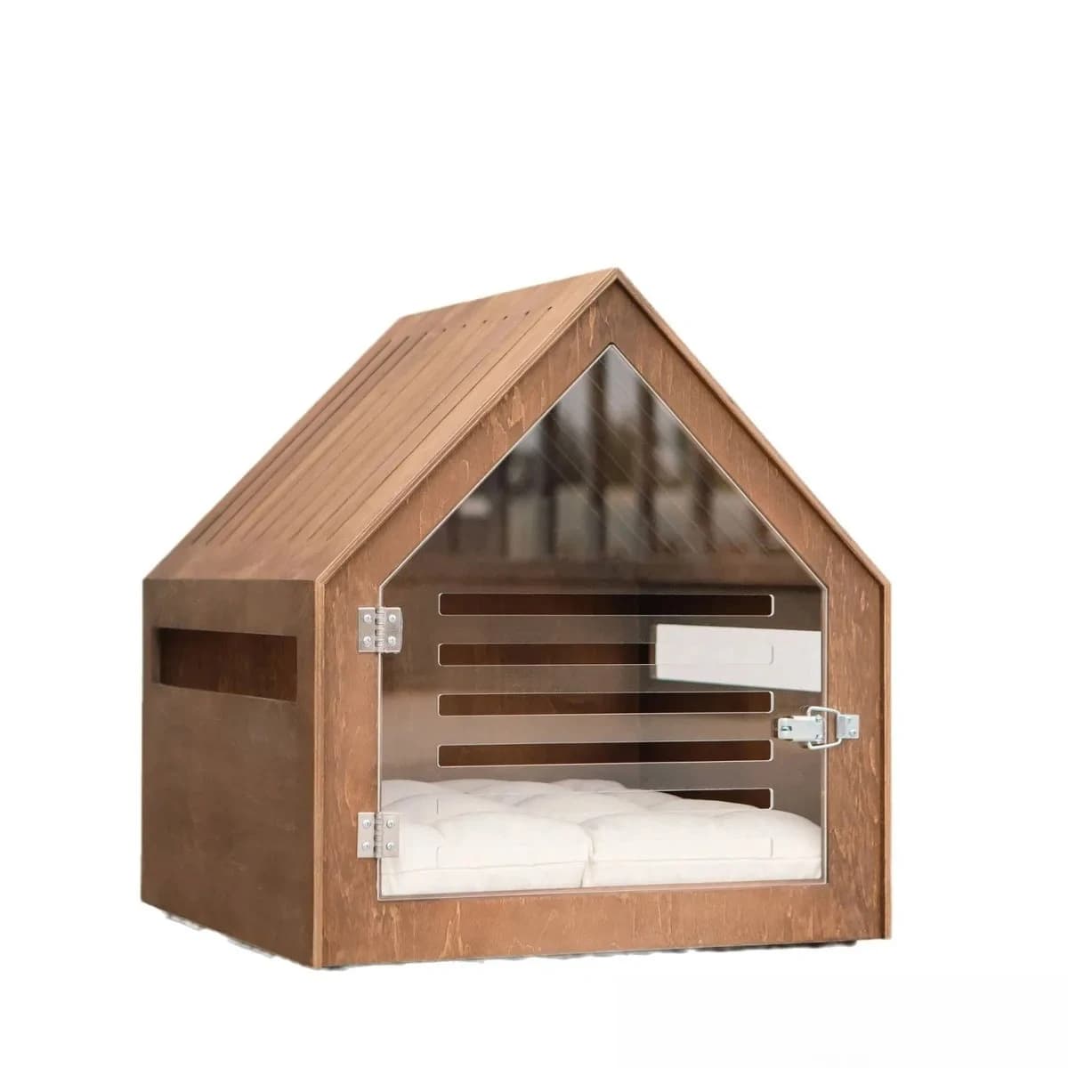 Lettiera per gatti in legno creativa personalizzabile, cabina per animali moderna e minimalista con ante in vetro, casetta per cani