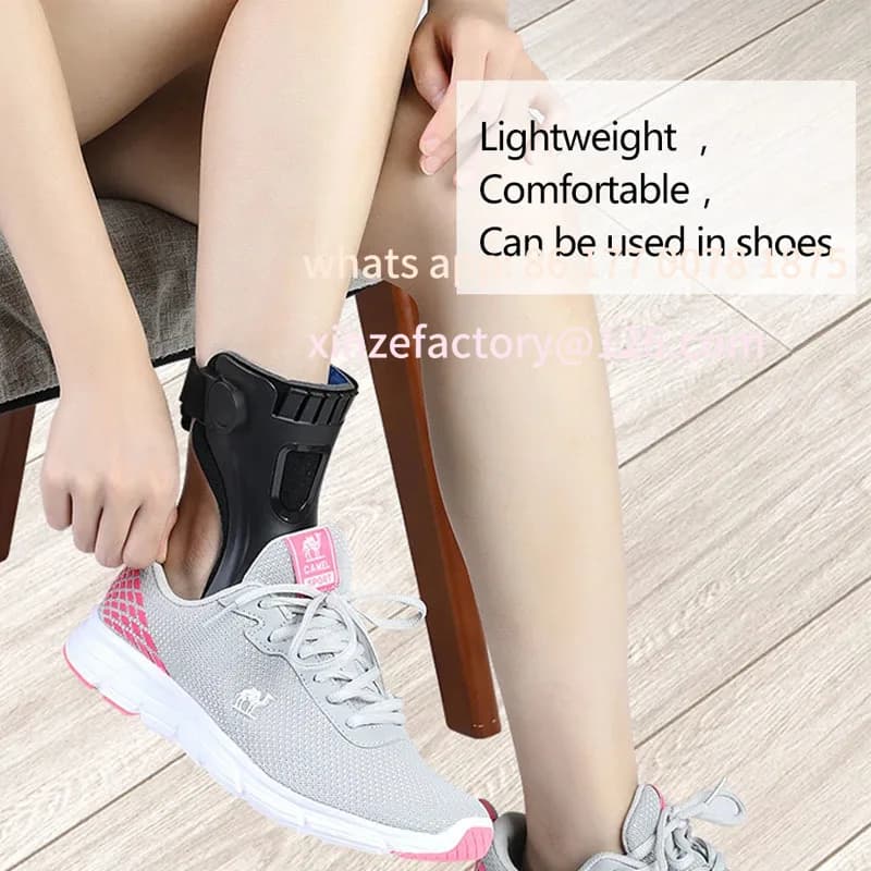 Ortesi personalizzabile per piede cadente con supporto per caviglia e fibbia regolabile confortevole per emiplegia, ictus, camminata e uso con scarpe