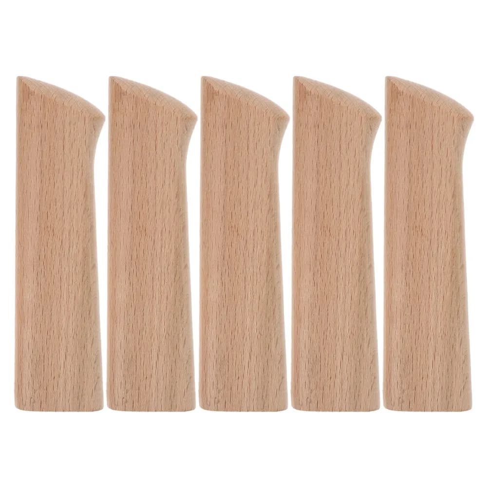 5 Manici Paia in Spare Parts Wood Ergonomics for Kitchen Knives, Anti-slip Grip, Knife Repair Accessories, Solid Grip for Cutting Tools