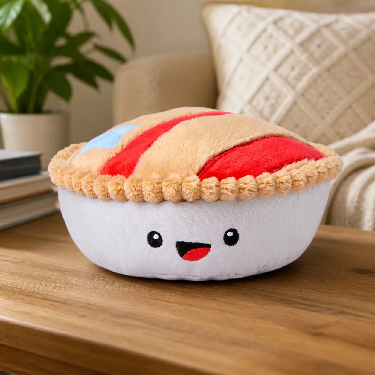 6 Inch Pie Plush Toy Soft Stuffed Dessert Pillow For Kids Room Decor Cuddly Play Sofa Bed Gift Cute Food Theme