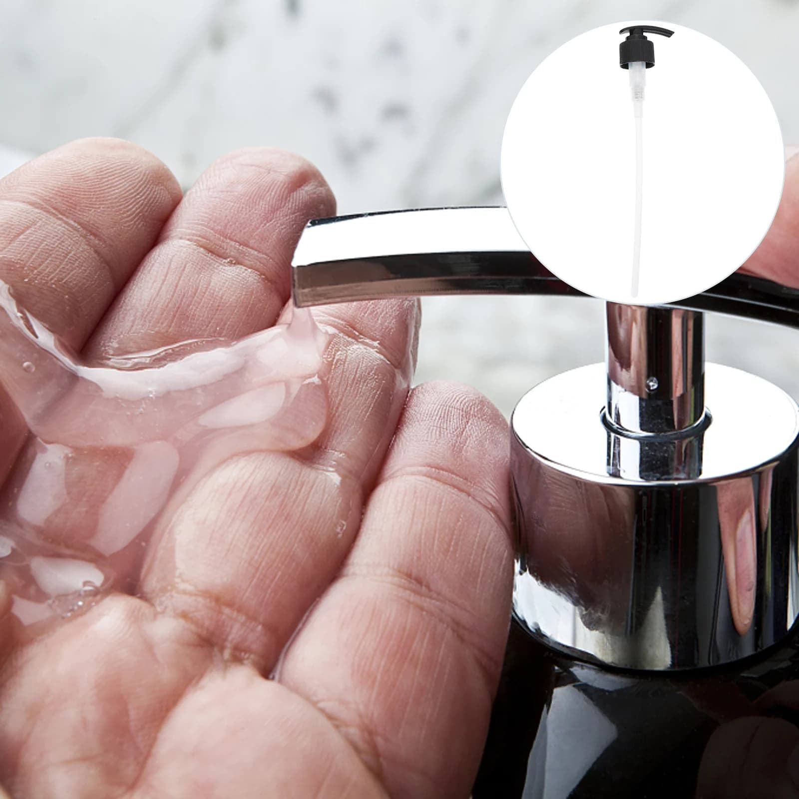 4 pezzi pompa per lozione di ricambio Dispenser per pompa per sapone Dispenser per pompa per sapone bottiglia per emulsione vasetti per lozione Press Pressure Body Wash