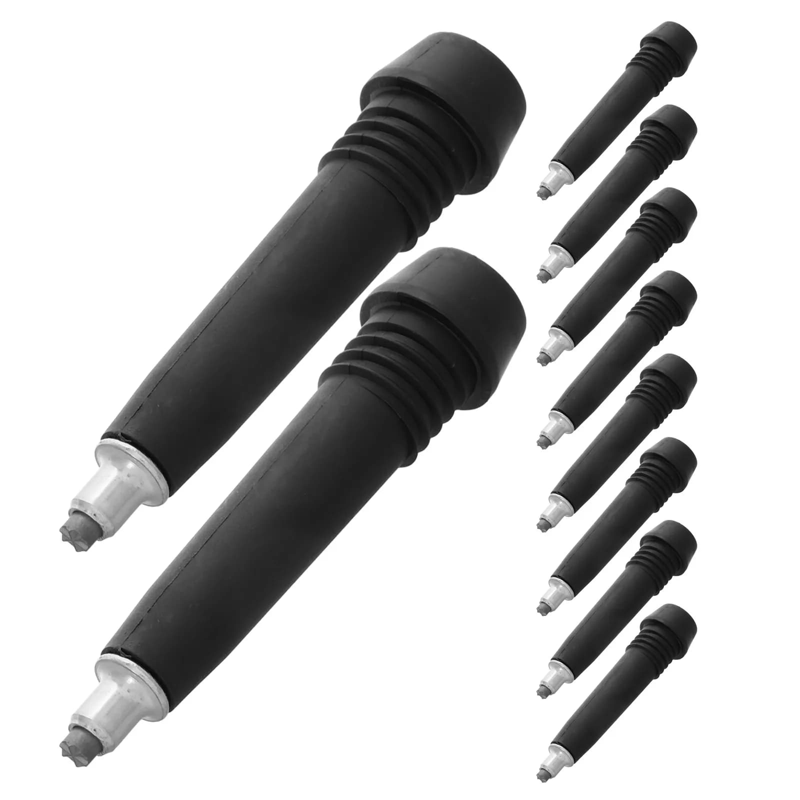 10Pcs Trekking Pole Tips Replacement Universal Hiking Stick Feet Protectors Stable Grip Shock Absorption Walking Poles
