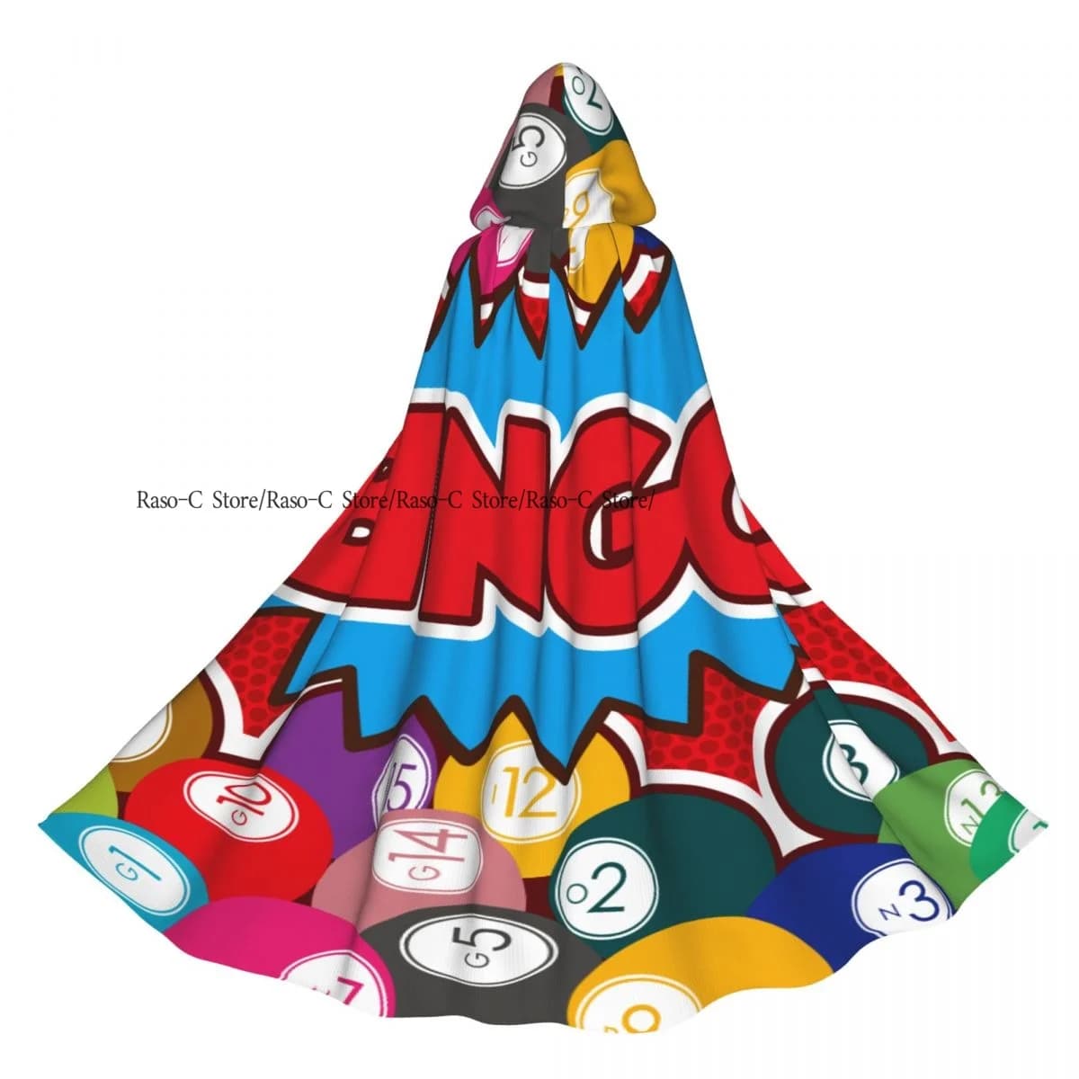 Mantello lungo mantello Bingo gioco sfondo mantello con cappuccio cappotto felpe autunnali