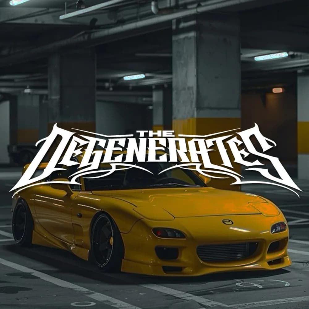 1 pz THE DEGENERATES JDM Sport Decor Banner Adesivo per Parabrezza Impermeabile in Vinile per Auto Camion Parabrezza Anteriore Carrozzeria