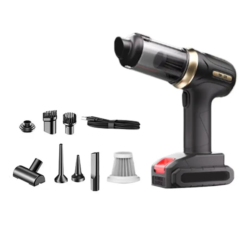 AB46 - Aspirapolvere per Auto e Casa, Potente Aspiratore 21000PA, Mini Asciugacapelli Domestico