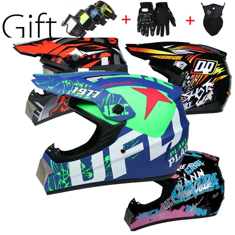 Motorcycle helmet off-road Bike Downhill AM DH Helmet cross Capacete Motocross Helmet Send 3 presents Men Children Motocross
