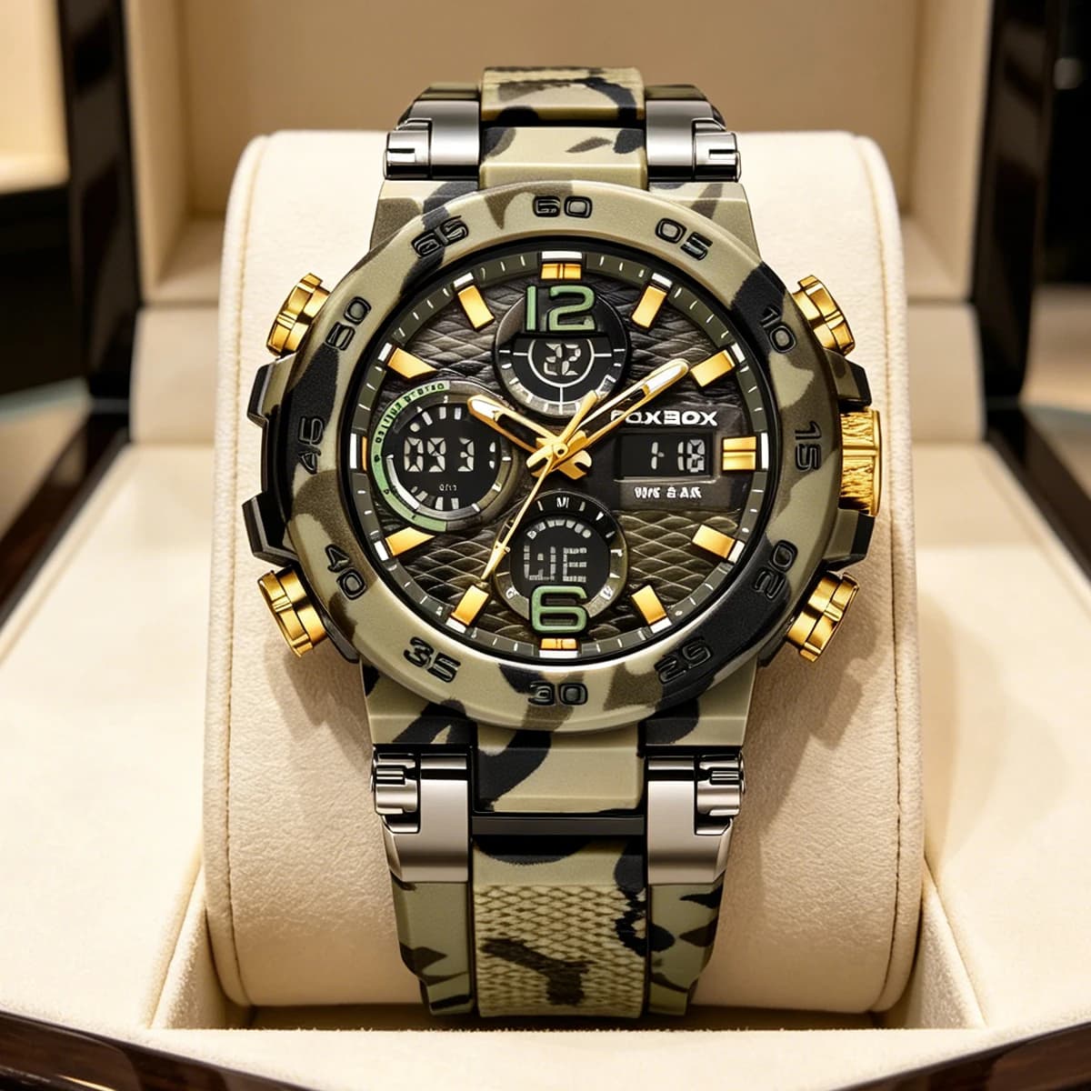 Orologio da Polso Elettronico LIGE per Uomo, Display LED di Lusso, Luminoso, Sportivo, Impermeabile, Militare, al Quarzo con Sveglia e Data