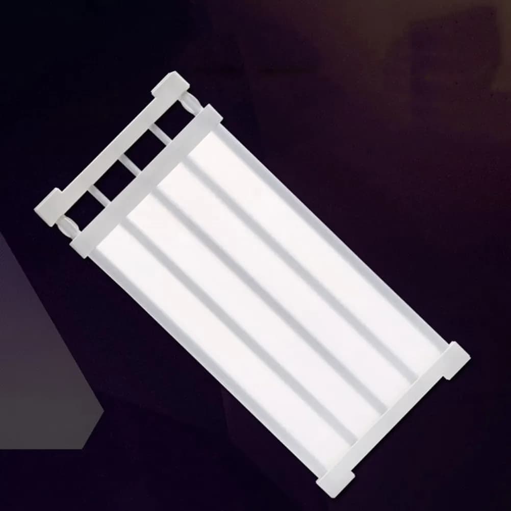 Retractable Rack Shelf 50-80cm Adjustable No Drill Space Saving Storage Rack Shelf Wardrobe Cupboard Desk Organizer