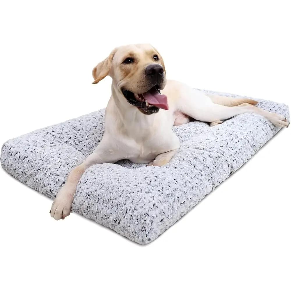Cuccia Lavabile per Cani, Letto Deluxe in Peluche per Gabbie, Tappetino Antiscivolo per Canile, per Cani di Taglia Grande, Jumbo, Media e Piccola