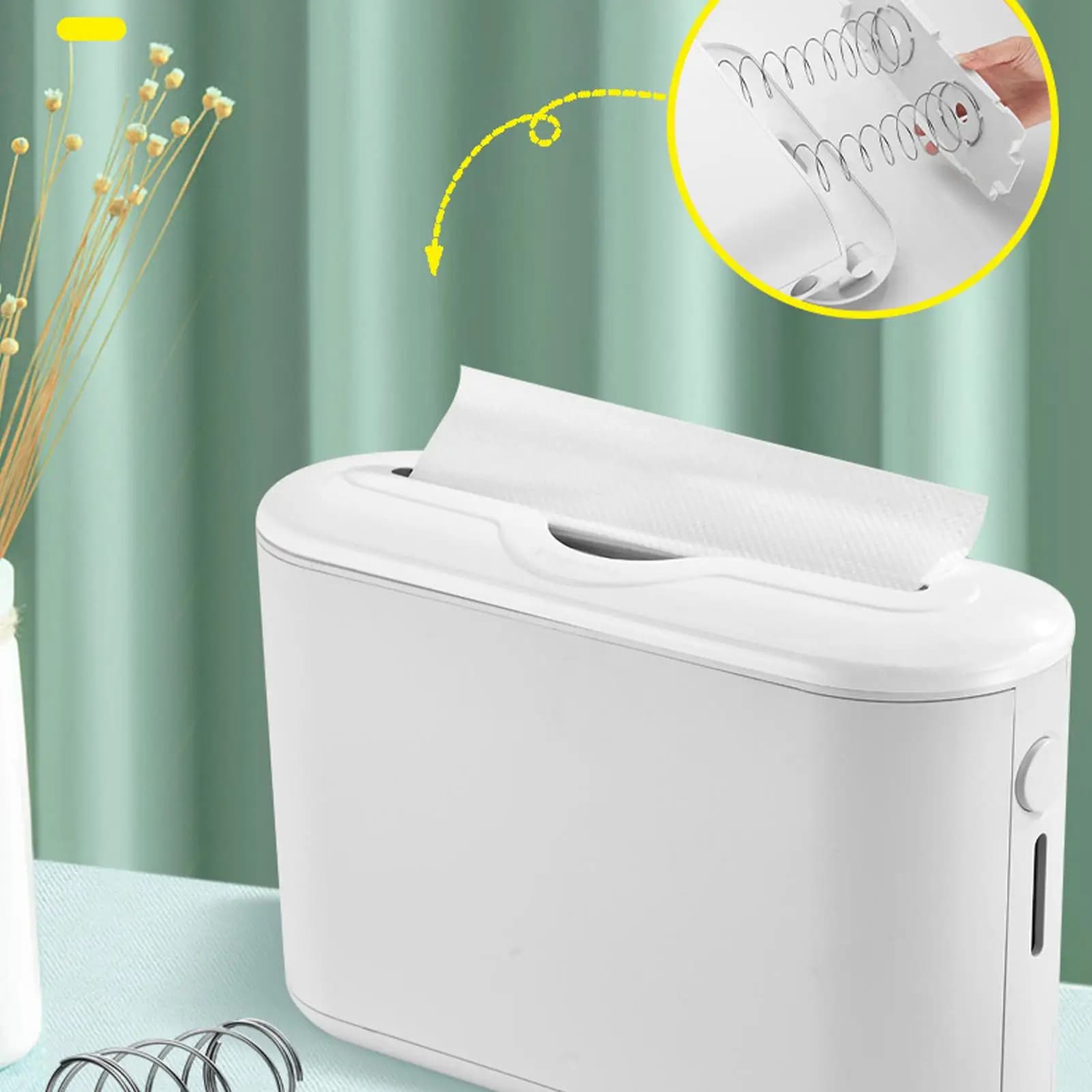 Porta fazzoletti con finestra di visualizzazione, apertura da 9 pollici, per bagno e camera da letto