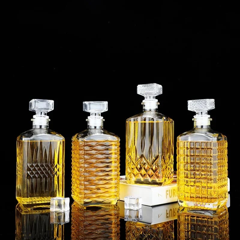 100 % lead-free whisky bottle for Scotch Bourbon liquor
