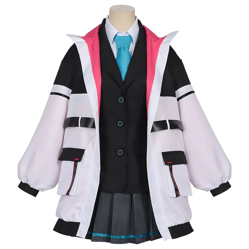 Costume Cosplay Kei di Blue Archive per Donne, Set Completo con Cappotto, Uniforme Quotidiana Universitaria, Abbigliamento per Halloween e Spettacoli