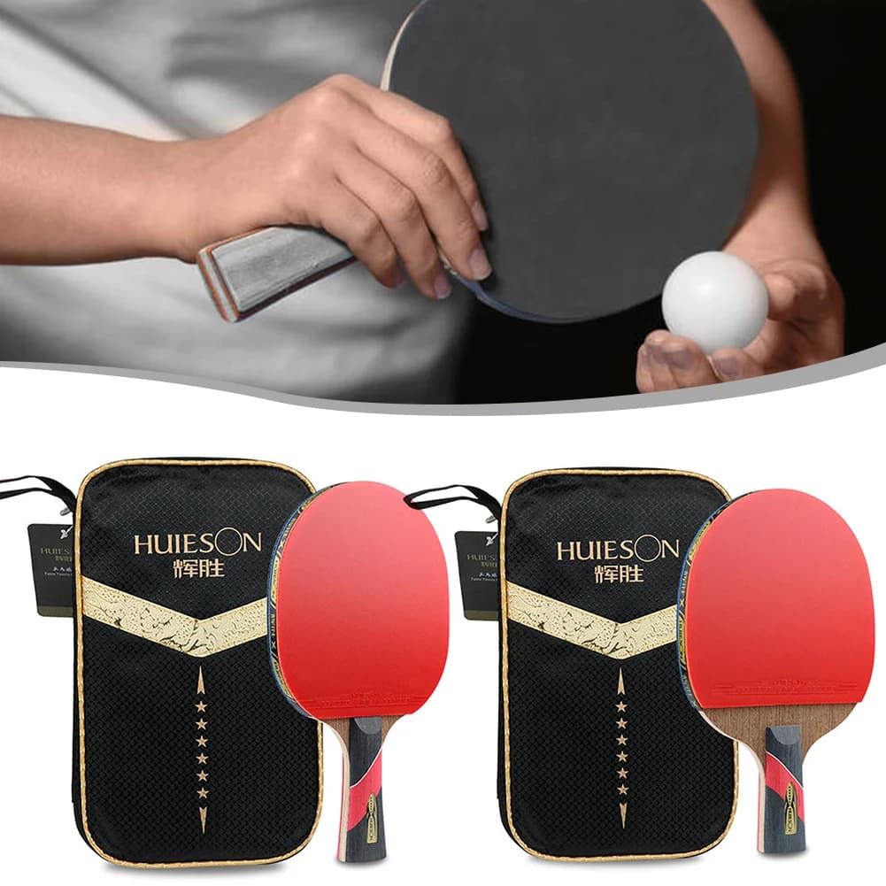 Racchetta in Fibra di Carbonio 240x150mm per Gioco Competitivo, Paddle da Ping Pong in Fibra di Carbonio Donic con Pratica Custodia
