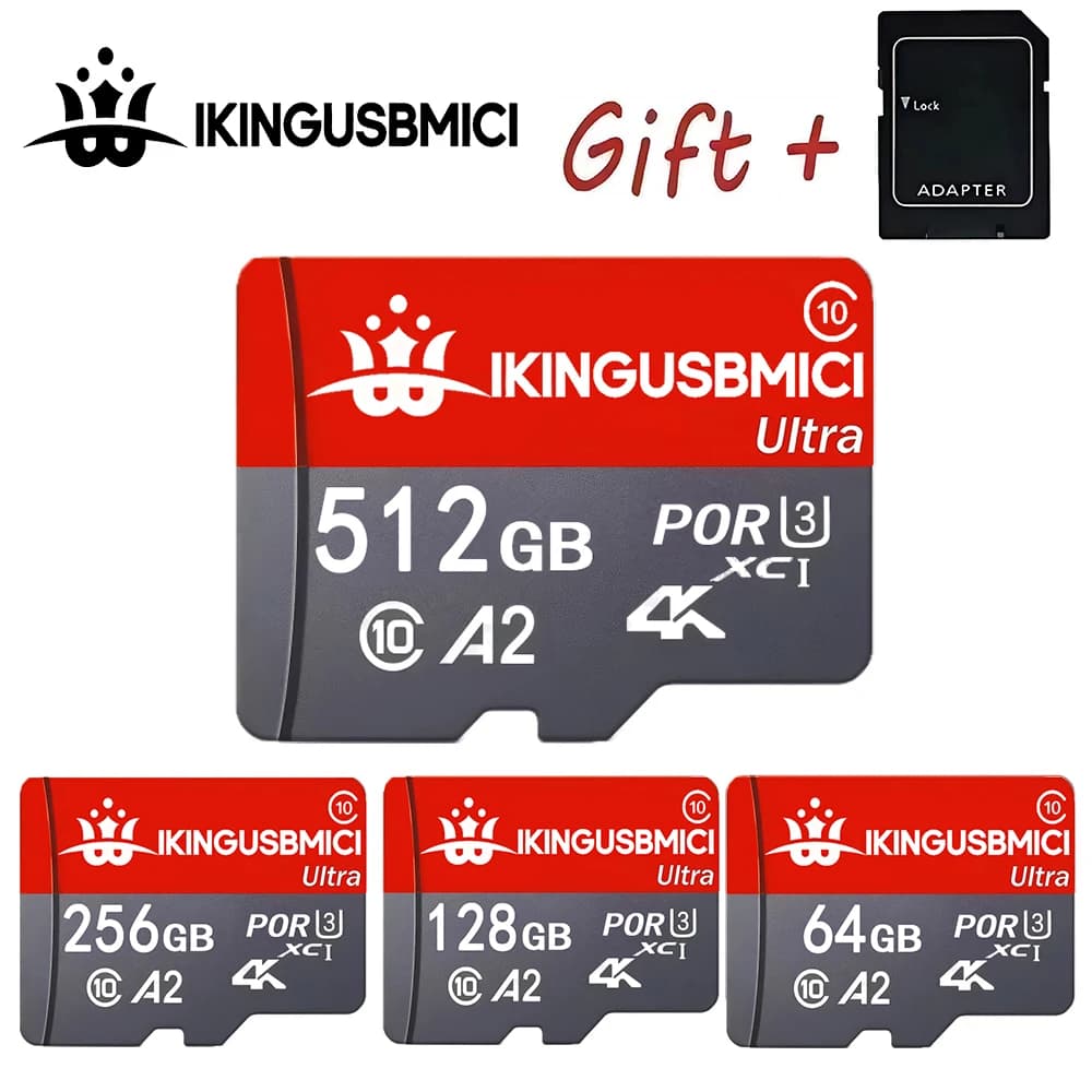 Memory Card and Micro SD Card SD Cards TF Cards Ultra High Speed Premium 16GB / 32GB / 64GB / 512GB for Security Camera CCTV