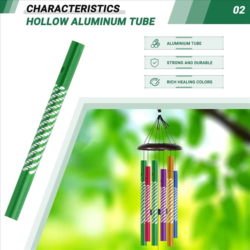 200Pcs DIY Wind Chim Hollow Wind Spinners Tube Wind Chime For DIY Aluminum Metal Tube Vocalize-T34C