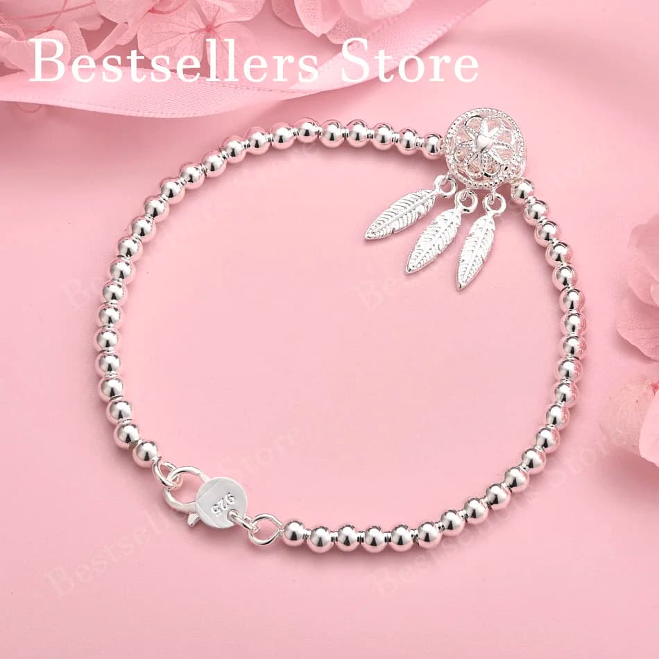 925 sterling silver 8-inch exquisite dream catcher bracelet for women, fashionable Christmas accessories, party jewelry