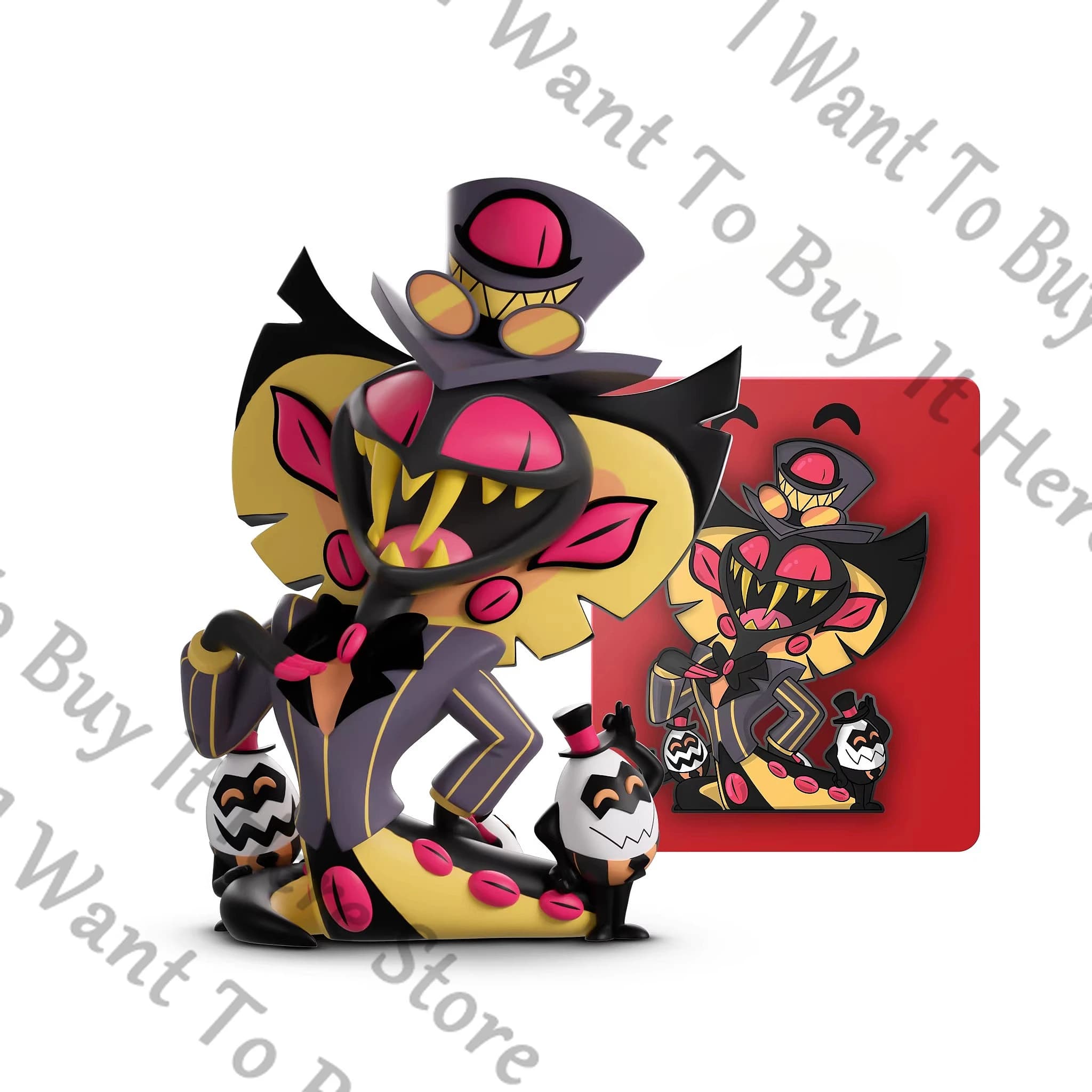 Autentico Anime Hazbin Hotel Sir Pentious Egg Boiz Cosplay Cartoon Garage Kits Statuette Modelli da Collezione Regalo per i Fan