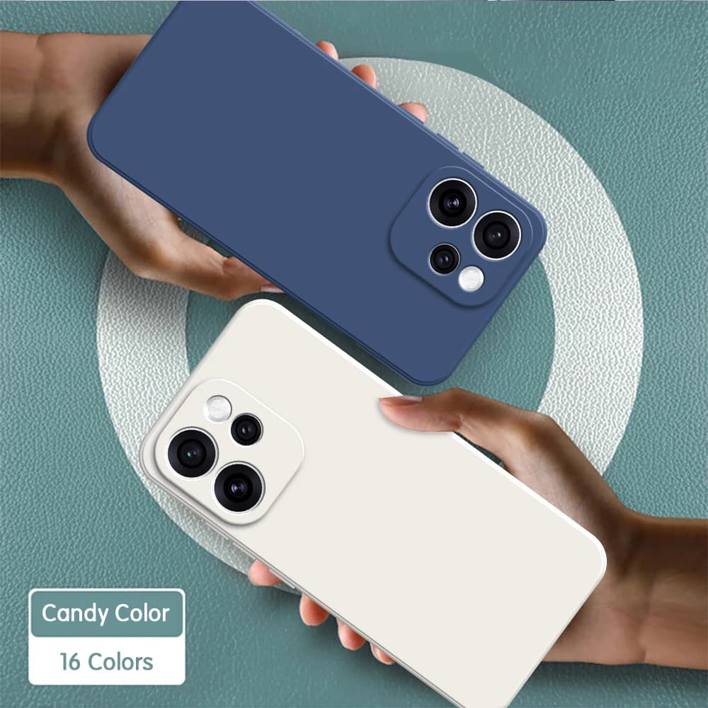 Custodia per telefono semplice morbida originale per OPPO Reno15 Reno 15 Pro 15Pro 5G Protezione per fotocamera in silicone liquido quadrato Cover posteriore classica
