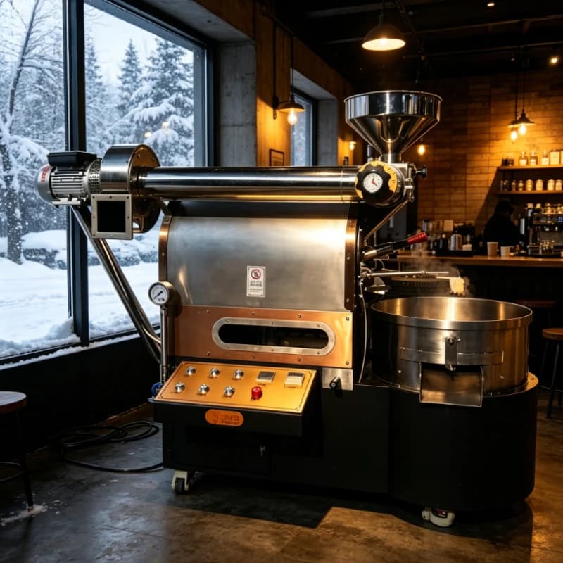 Customized 2KG Commercial Household Coffee Roaster Stainless Steel Automatic Coffee Bean Roasting Equipment