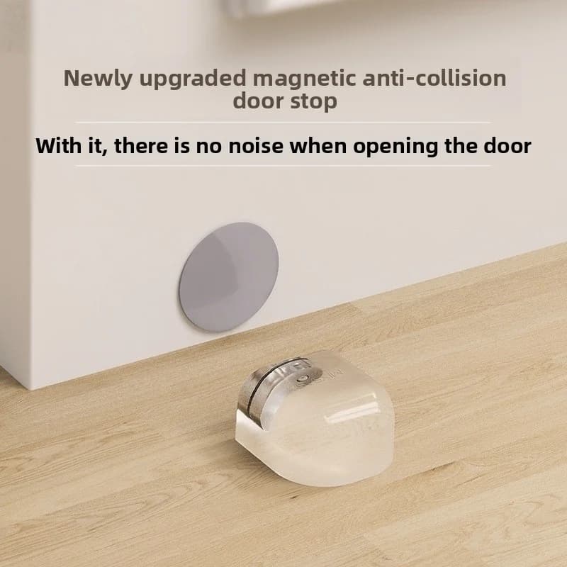 Fermaporta in Silicone Autoadesivo Antiurto, Supporto per Porta a Pavimento Senza Chiodi, Protegge Pareti e Mobili