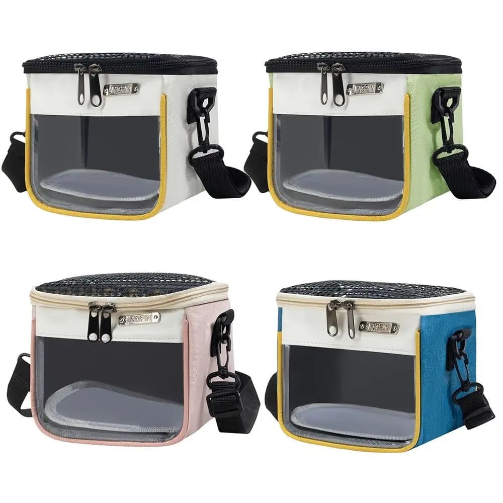 Breathable Small Pet Carrier Bag Portable Ventilated Hamster Shoulder Bag Adjustable Lightweight Squirrel Carrier Bag