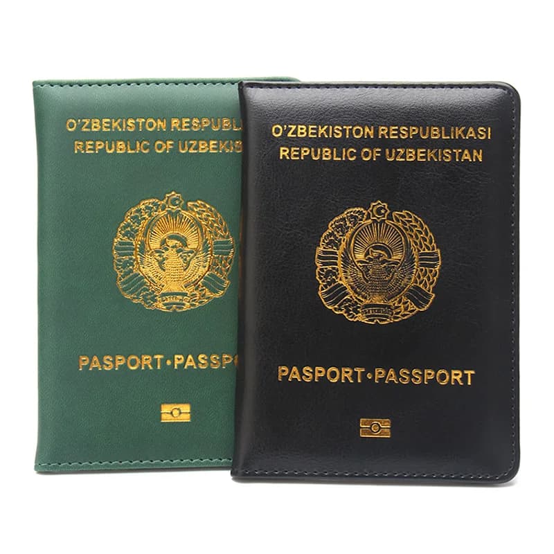 Uzbekistan passport holder PU travel wallet with SIM card slots passport covers Fashionable passport protection