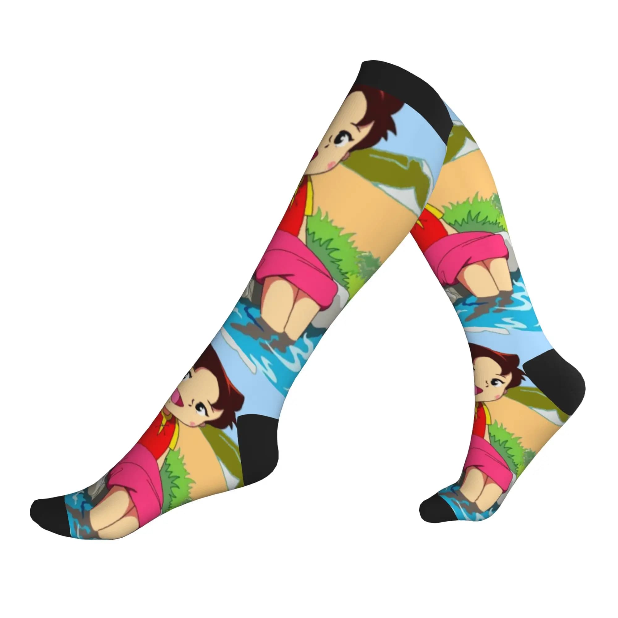 Alps Mountain Girl Heidi Men's Sports Compression Socks Unisex Funny Spring Summer Autumn Winter Dress Socks