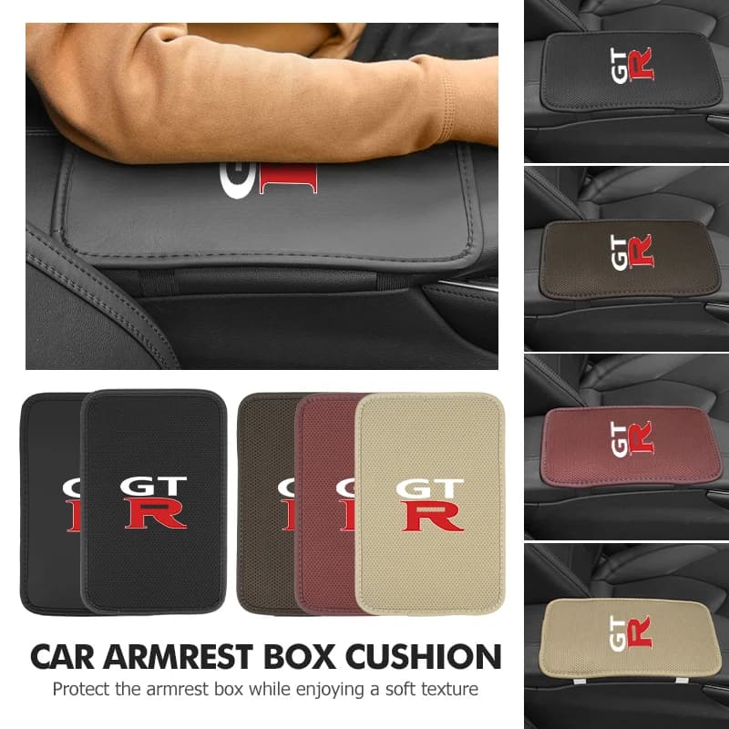 Car Center Console Armrest Storage Box Lid Cover Accessories For Nissan GTR X-trail Tiida Qashqai J10 J11 Leaf Kicks Versa