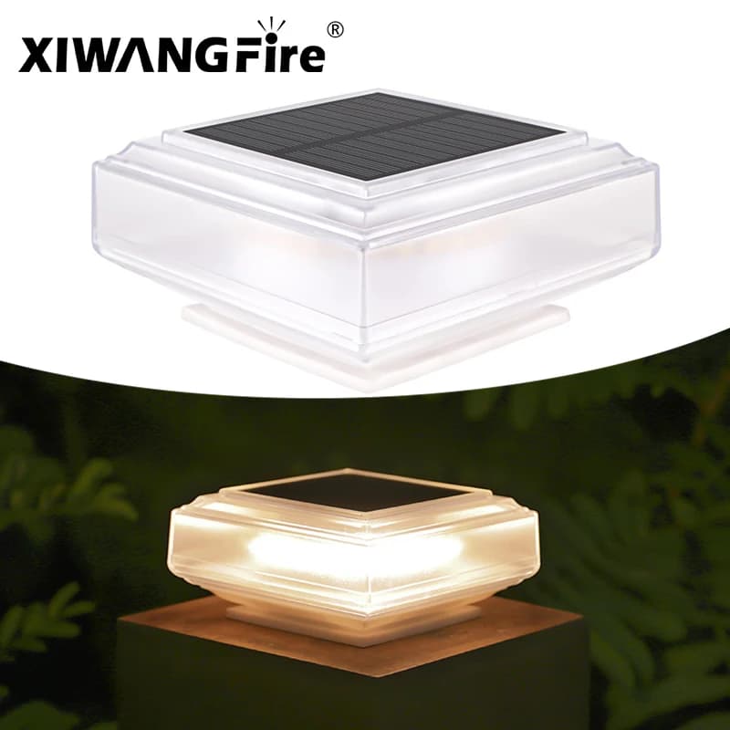 Lampada Solare a 30 LED per Pali, Luci per Pali di Recinzione, Lampada Impermeabile per Pali da Giardino, per Pali in Legno, Prato, Campeggio, Decorazioni Estive