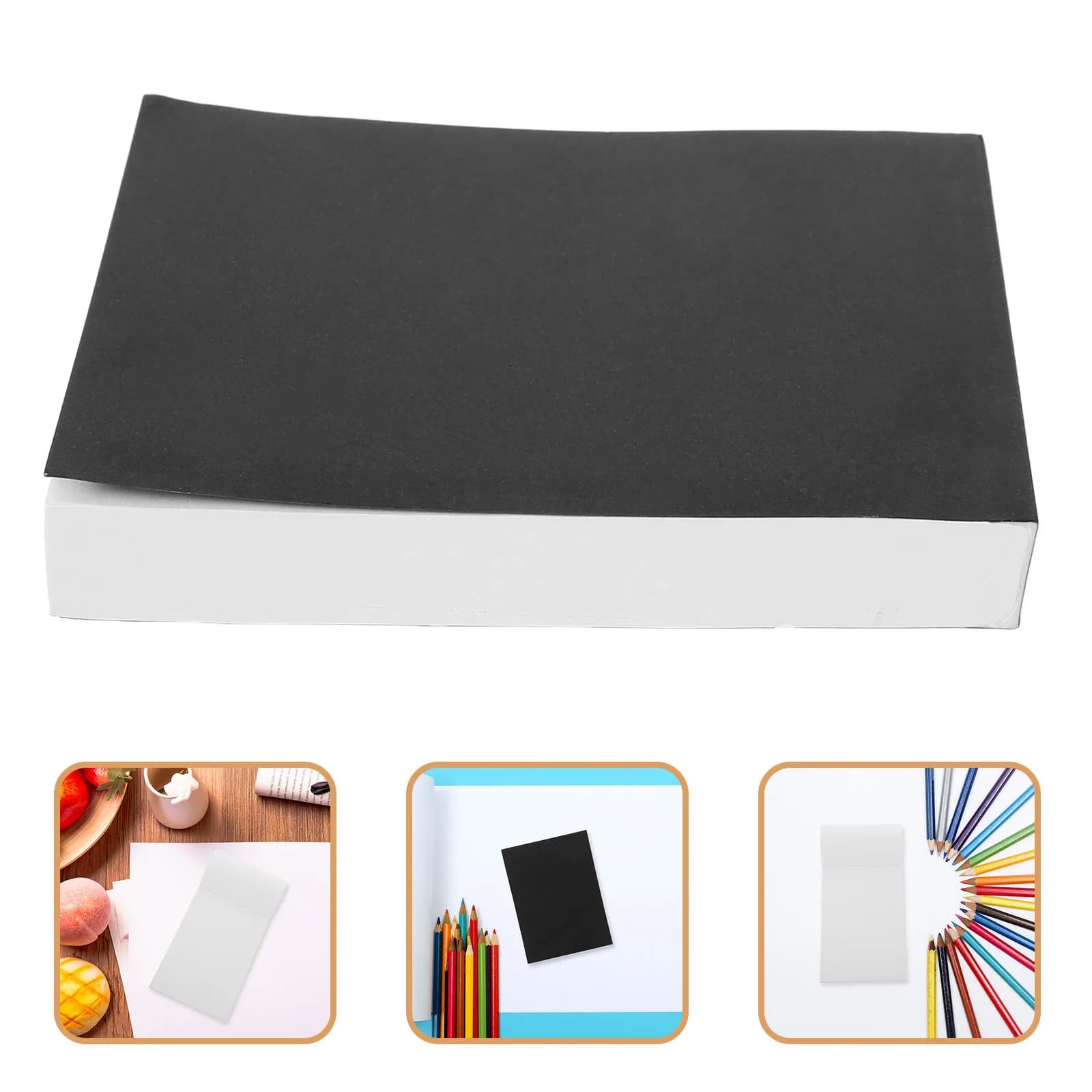 Comic Book Blank Mini Sketch Pad Black Paper Animation Sketching Cartoon Creation DIY Drawing Flip Book Mini Unlined Notebook