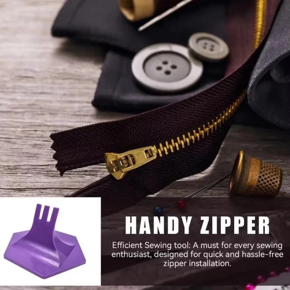 Plastic Quilter Handy Zipper Jig DIY Sewing Fasteners Zipper Jig Tool for Zipper Pulls Sewing Supplies