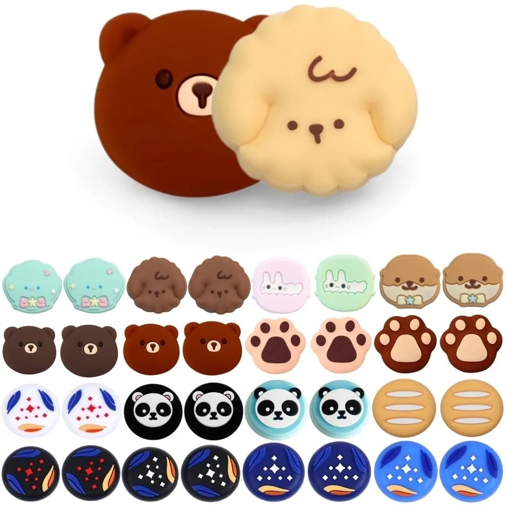 Cartoon Silicone ThumbStick Grip Cap For PlayStation 5 PS5 Slim Pro XBBOX Series X/S ONES 360 Elite SWITCH2 GamePad Joystick